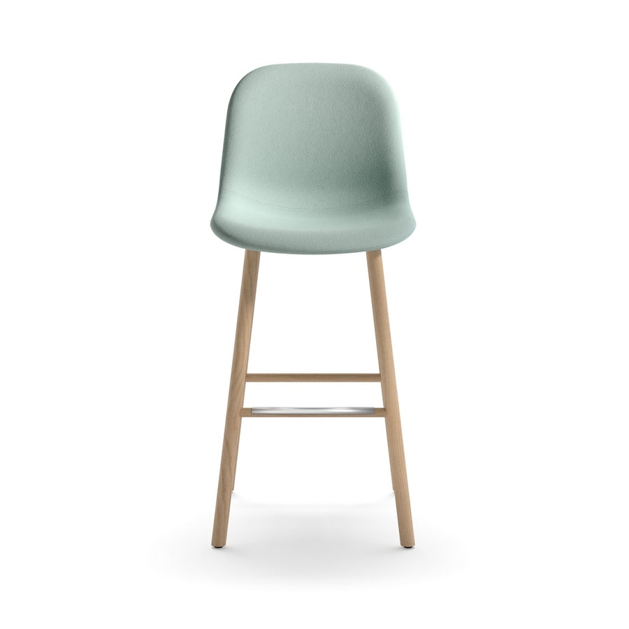Máni Fabric ST-4WL, Stool with wooden legs