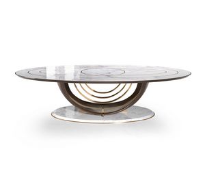 Il Platano, Oval table with marble top