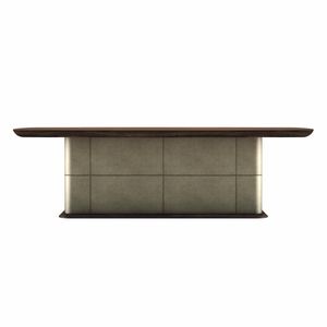 Nevada table, Rectangular table with leather base
