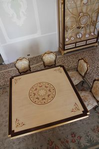 Nobile table, Dining table with inlaid top