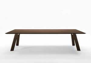 Toronto, Rectangular wooden table for kitchens and living rooms