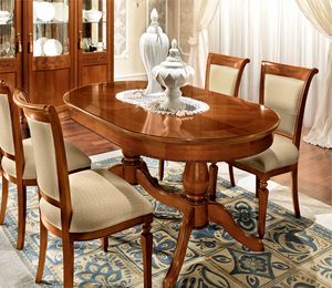 Torriani oval table, Classic table, with oval top