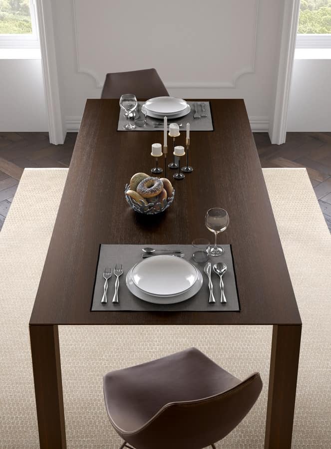 Woody, Wooden dining table, available in various sizes