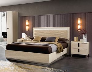 Ambra bed, Bed with upholstered headboard