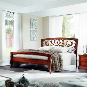 Anthologia ANTN293, Bed with perforated wooden headboard