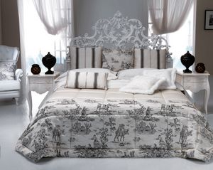 Art. 9095.170, Classic bed, white wood finish, with carvings