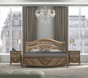 Prestige 2 Art. C22017, Wooden bed, with refined details
