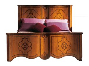 Botticelli RA.0821, Louis XV inlaid cherry wood bed