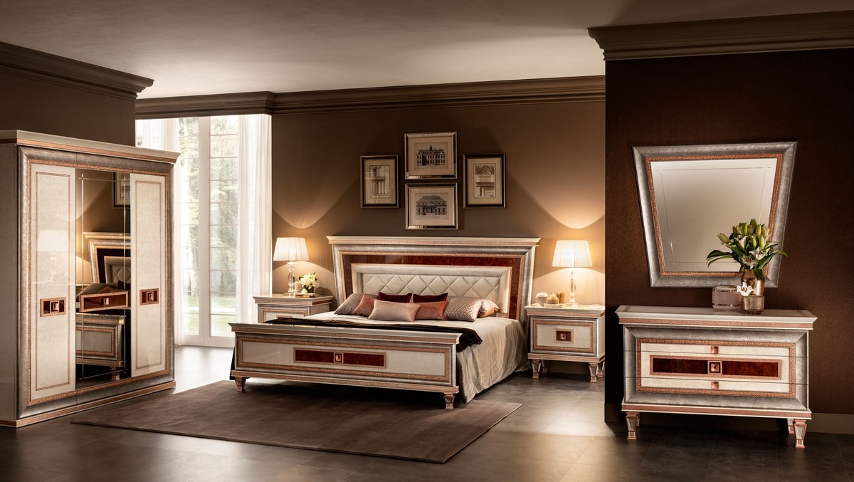 Dolce Vita padded bed, Bed with upholstered headboard