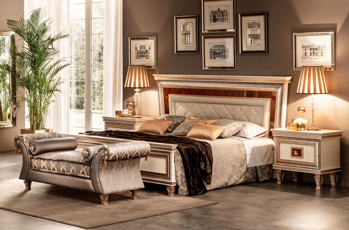 Dolce Vita padded bed, Bed with upholstered headboard