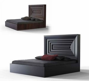 Frames Art. L02, Wooden bed with imposing headboard