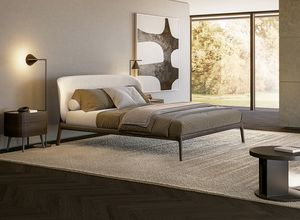 Grace, Bed with soft and sinuous lines, reinterpreted in a modern key
