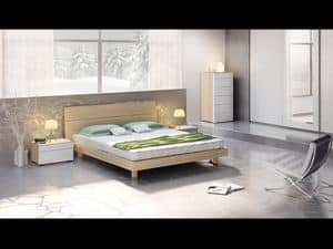 Bed Design 01 - Tabatha LM7Q Ash live, Bed with headboard and bed frame wood, modern style.
