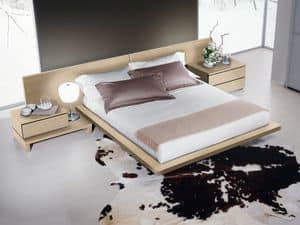 Bed Design 03 - Cindy LM11K Ash Live, Bed with headboard and bed frame in wood