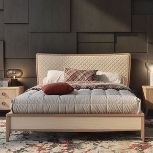 Nova NOVA1313TG, Wooden bed with quilted padded headboard