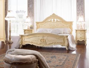 Prestige Plus PP8-L, Classic Italian style bed, in decorated wood