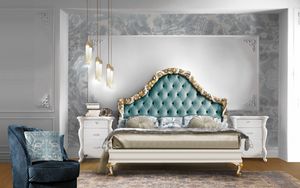 Puccini Art. 7501_7502, Bed with capitonn headboard