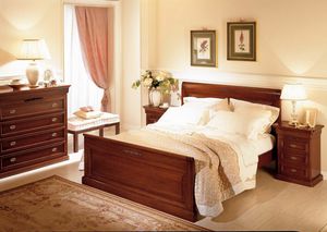 Romantica bed, Wooden bed, classic style