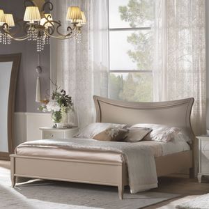 Tendenze TENDENZE3237-A, Bed in lacquered wood, with shaped headboard