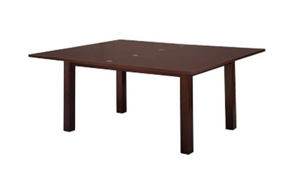 830, Beech table with extension, square legs, for Kitchen