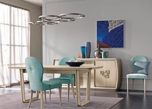 Amarcord Art. AM009/G, Extendable wooden dining table
