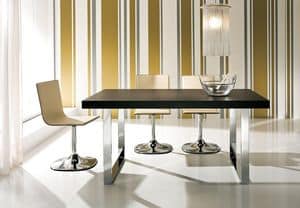 ART. 214A 214/F MALE' (FIXED OR EXTENDABLE) , Extendable dining table, various finishes, for kitchen