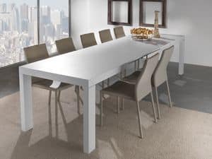 Art. 627 Wind, Extendable table with multiple extensions, available in various finishings
