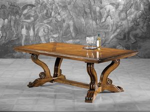 Art. 808 table, Table with inlaid top, with extensions
