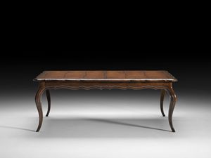 Art. 845 table, Classic table, with shaped top, with mother-of-pearl inserts