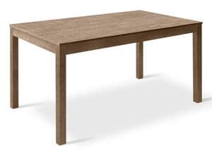 BERTA C6W, Extendable table in beech and melamine, for restaurants