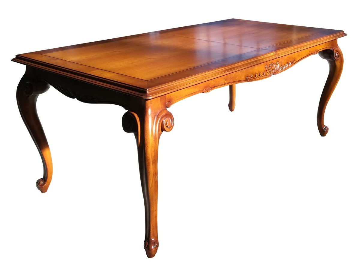 D'Arezzo RA.0675, Walnut extension table, for classic dining rooms