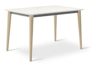 DADO, Extendable table in beech wood with melamine top