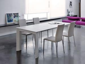 Lodi, Extendable table with top in ash, funtional and modern