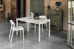 PERIGEO 85 TA159, Extendable table in metal, laminate top, modern