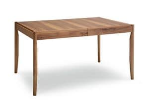 PIUMA table, Extendable table in walnut wood