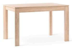 POLAR 120, Extendable table in larch, with melamine top