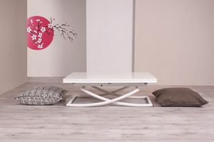 Sakura, Transformable coffee table with doubled top