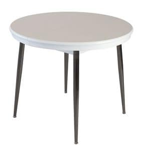 TA34, Oval extendable table, for kitchen, restaurants and bars