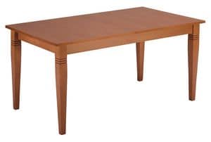 TA35, Extendible wooden table, veneer top, finishing in various colors