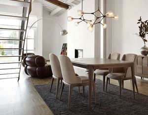 Tolomeo table, Extendible rectangular table with tapered legs