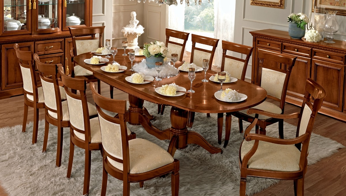 Treviso oval table, Oval table, for classic dining room