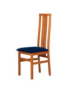 C05, Beech chair with high back, padded seat