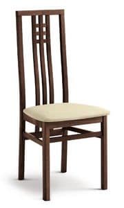 DANTE, Chair with padded seat, high back, for dining room