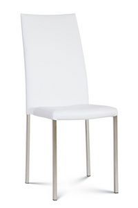 Enza quad high, Modern chair with metal legs with high back