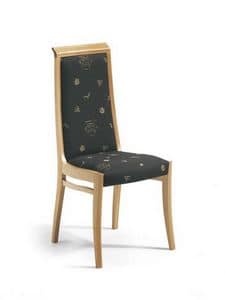Giada I, Modern chair with high backrest for pizzerias