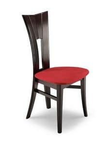 Lia 3, Chair with high backrest and drilled vertically