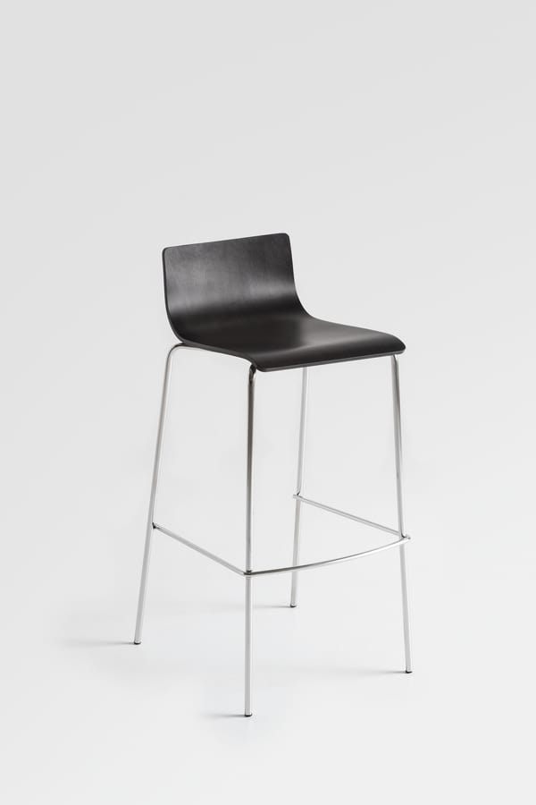 Lilà ST 69/79, Ergonomic stool in curved wood
