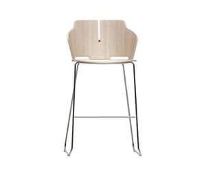 PRIMA PR11, Stool made of metal and wood for kitchens and restaurants