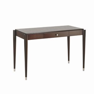 Downtown writing desk, Elegant writing desk with leather-covered top