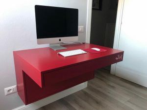 Suspended desk, Wall desk with a modern design